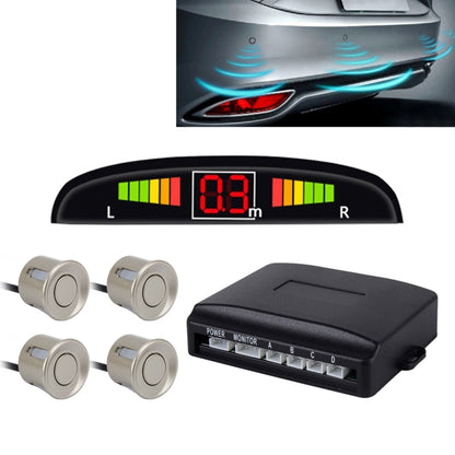 Car Buzzer Reverse Backup Radar System - Premium Quality 4 Parking Sensors Car Reverse Backup Radar System with LCD Display(Silver Grey) - Radar Detectors by PMC Jewellery | Online Shopping South Africa | PMC Jewellery | Buy Now Pay Later Mobicred