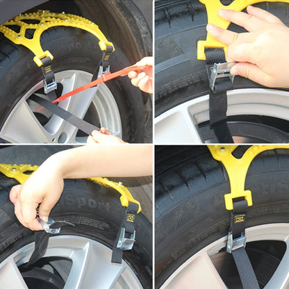 6 PCS Car Snow Tire Anti-skid Chains Yellow Chains For Family Car - Car Road Trouble Clearer by PMC Jewellery | Online Shopping South Africa | PMC Jewellery | Buy Now Pay Later Mobicred