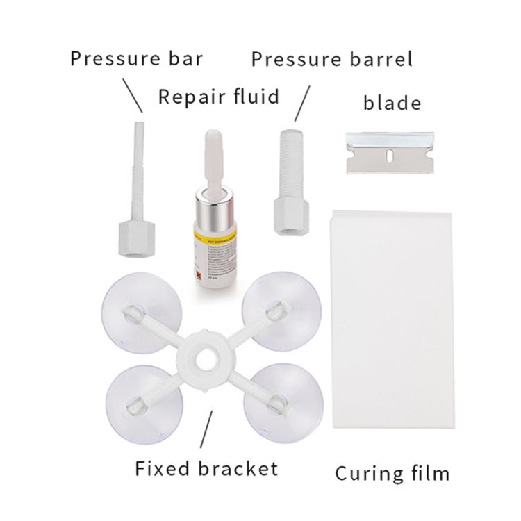 Professional Windscreen Repair Tool Paintless Dent Removal Car Window Windshield Repair Kit Chip Crack Auto Glass (White) - Hand Tool Sets by PMC Jewellery | Online Shopping South Africa | PMC Jewellery | Buy Now Pay Later Mobicred