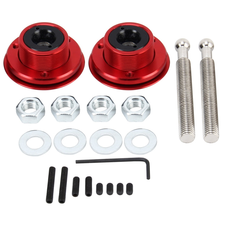 2 PCS Racing Car Cover Lock Aluminum Alloy Car Modification Oil Cap Modified Engine Cover Lock Racing Front Cover Lock(Red) - Locks & Hasps by PMC Jewellery | Online Shopping South Africa | PMC Jewellery