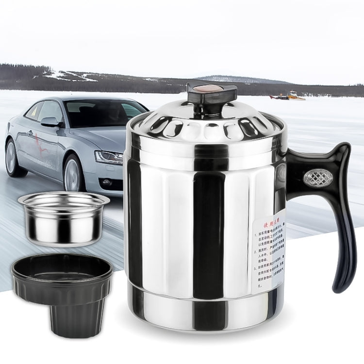 Universal DC 24V Stainless Steel Car Electric Kettle Heated Mug Heating Cup with Charger Cigarette Lighter for Car and Family, Capacity: 1000ML - Heating Cups by PMC Jewellery | Online Shopping South Africa | PMC Jewellery | Buy Now Pay Later Mobicred