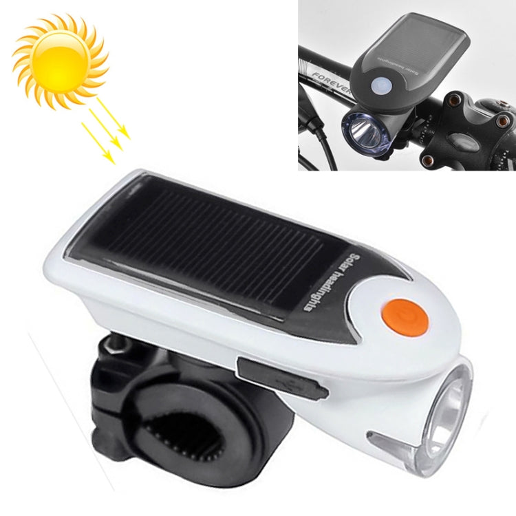 3W 240LM USB Solar Energy Motorcycle / Bicycle Front Light (White) - Headlights by PMC Jewellery | Online Shopping South Africa | PMC Jewellery | Buy Now Pay Later Mobicred