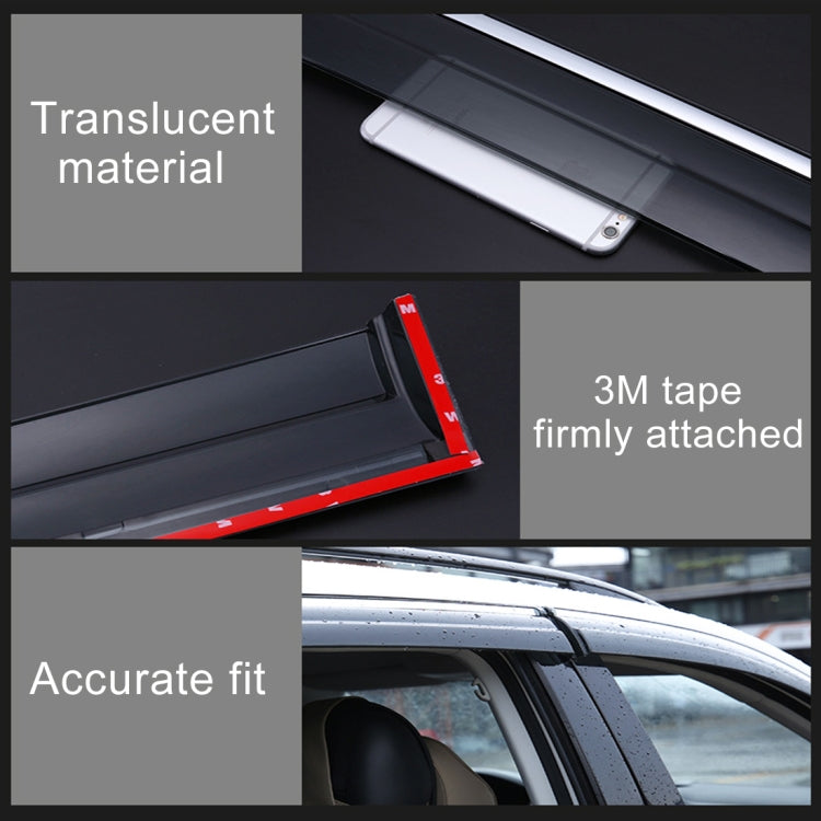 4 PCS Window Sunny Rain Visors Awnings Sunny Rain Guard for Ford Focus 2005-2011 Version Classic Style Sedan - Window Foils & Solar Protection by PMC Jewellery | Online Shopping South Africa | PMC Jewellery | Buy Now Pay Later Mobicred