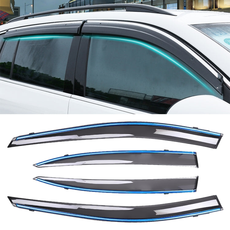 4 PCS Window Sunny Rain Visors Awnings Sunny Rain Guard for Honda CITY 2009-2014 Version - Window Foils & Solar Protection by PMC Jewellery | Online Shopping South Africa | PMC Jewellery | Buy Now Pay Later Mobicred