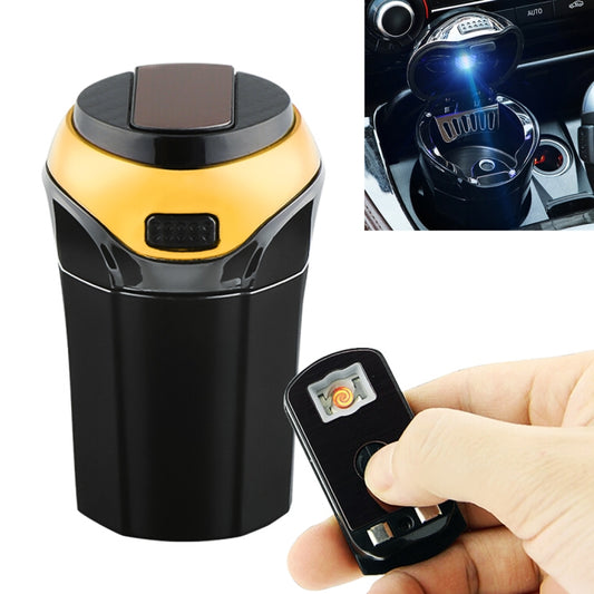 2 in 1 Universal Car Detachable Electronic Cigarette Lighter + Trash Rubbish Bin Ashtray(Gold) - Ashtrays by PMC Jewellery | Online Shopping South Africa | PMC Jewellery | Buy Now Pay Later Mobicred