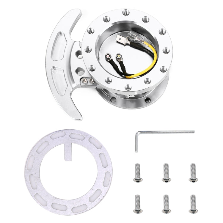 Car Tilt Racing Steering Wheel Quick Release Hub Kit Adapter Body Removable Snap Off Boss Kit(Silver) - Other Tools by PMC TechLife | Online Shopping South Africa | PMC TechLife | Buy Now Pay Later Mobicred