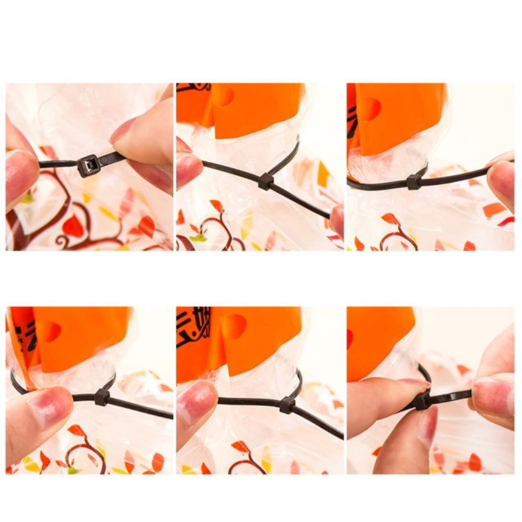 100pcs /Pack 8mm*200mm Nylon Cable Ties(White) - Booster Cable & Clip by PMC TechLife | Online Shopping South Africa | PMC TechLife | Buy Now Pay Later Mobicred