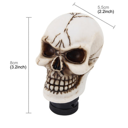 Universal Skull Head Shape ABS Manual or Automatic Gear Shift Knob  with Three Rubber Covers Fit for All Car(White) - Shift Knob by PMC Jewellery | Online Shopping South Africa | PMC Jewellery | Buy Now Pay Later Mobicred