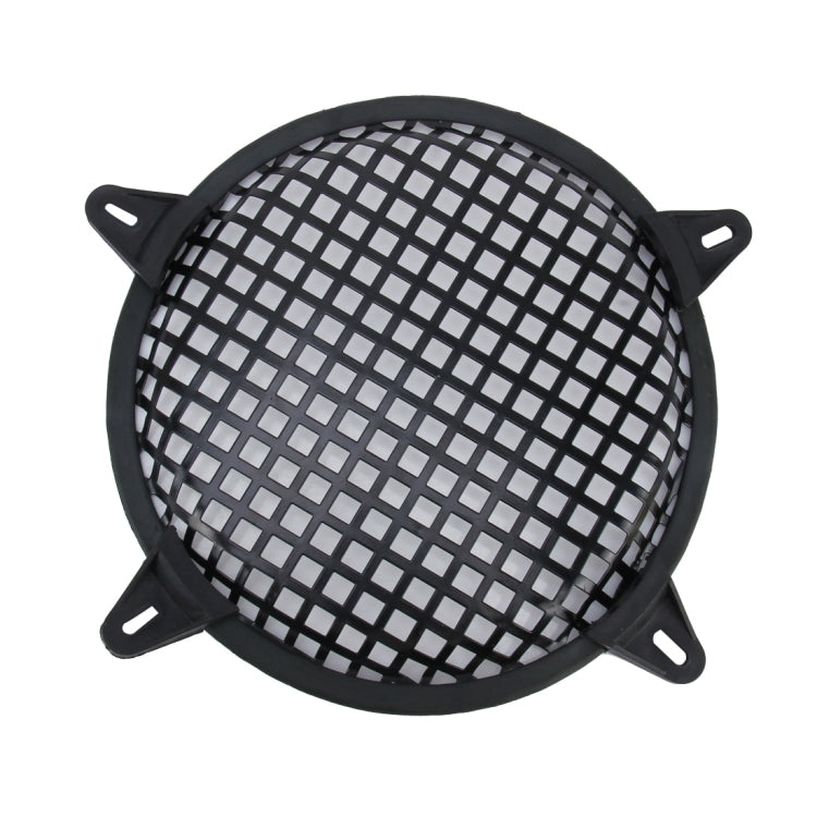 8 inch Car Auto Metal Mesh Black Square Hole Subwoofer Loudspeaker Protective Cover Mask Kit with Fixed Holder - Car Amplifiers by PMC Jewellery | Online Shopping South Africa | PMC Jewellery | Buy Now Pay Later Mobicred