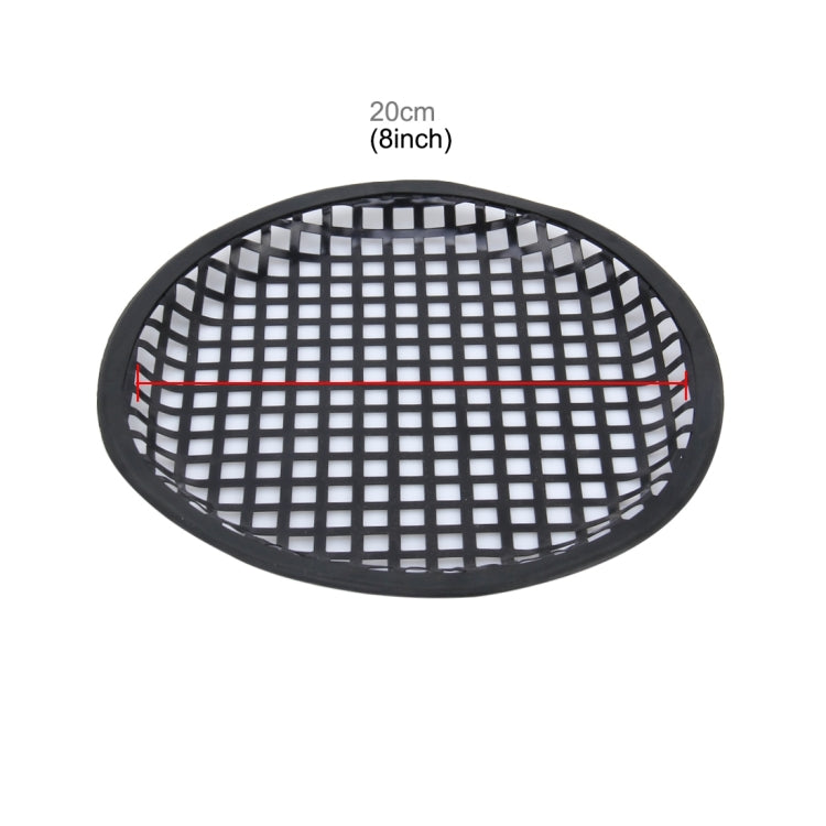 8 inch Car Auto Metal Mesh Black Square Hole Subwoofer Loudspeaker Protective Cover Mask Kit with Fixed Holder - Car Amplifiers by PMC Jewellery | Online Shopping South Africa | PMC Jewellery | Buy Now Pay Later Mobicred