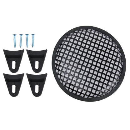 8 inch Car Auto Metal Mesh Black Square Hole Subwoofer Loudspeaker Protective Cover Mask Kit with Fixed Holder - Car Amplifiers by PMC Jewellery | Online Shopping South Africa | PMC Jewellery | Buy Now Pay Later Mobicred