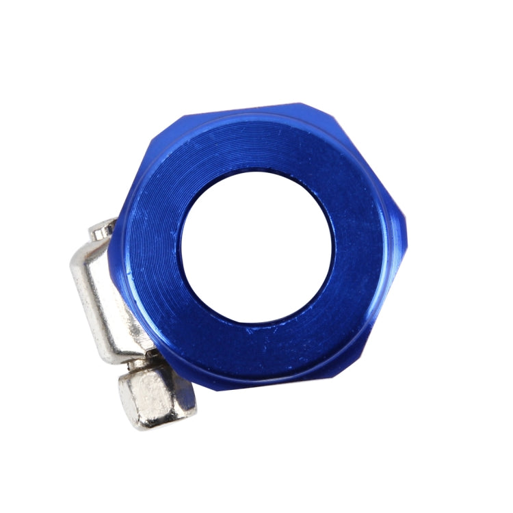 AN8 Car Performance Aluminum Accessories Adapter Nitrite Hose Finisher Adapter Nylon Braided Hose Clamp Blue Finish - Booster Cable & Clip by PMC Jewellery | Online Shopping South Africa | PMC Jewellery