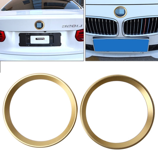 2 PCS Car Logo Decorative Circle Steering Wheel Decoration Ring Sticker Logo Car Styling Modification Car Front Logo Ring Decoration Rear Cover Trim Hood Emblem Rings for BMW 5 Series(Gold) - Decoration Rings by PMC Jewellery | Online Shopping South Africa | PMC Jewellery | Buy Now Pay Later Mobicred