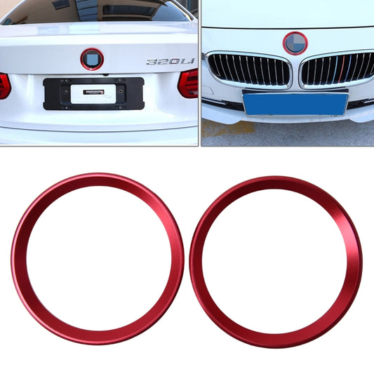 2 PCS Car Logo Decorative Circle Steering Wheel Decoration Ring Sticker Logo Car Styling Modification Car Front Logo Ring Decoration Rear Cover Trim Hood Emblem Rings for BMW 5 Series(Red) - Decoration Rings by PMC Jewellery | Online Shopping South Africa | PMC Jewellery | Buy Now Pay Later Mobicred