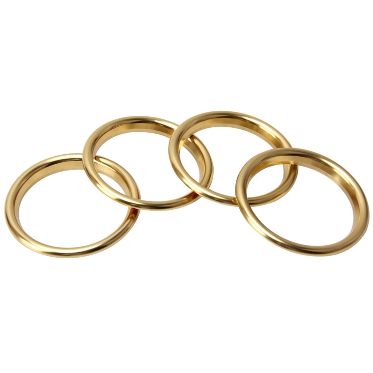 4 PCS Car Outlet Decorative Rings Aluminum Alloy Air Outlet Chrome Trim Ring Car Dashboard  Air Vents Cover Sticker Decoration for Audi A3(Gold) - Decoration Rings by PMC Jewellery | Online Shopping South Africa | PMC Jewellery | Buy Now Pay Later Mobicred