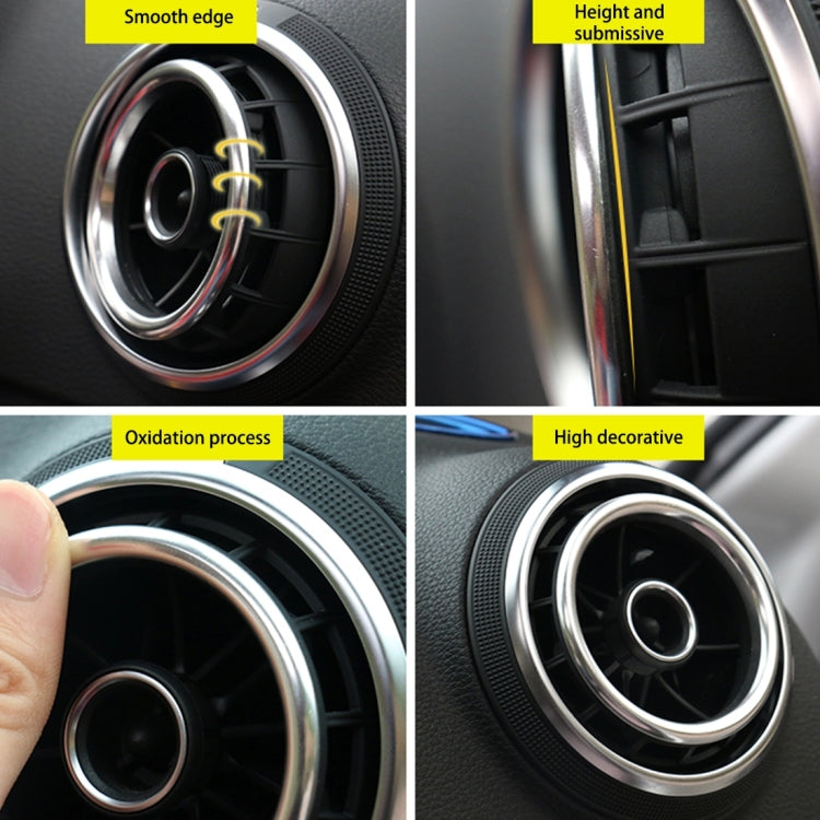 4 PCS Car Outlet Decorative Rings Aluminum Alloy Air Outlet Chrome Trim Ring Car Dashboard  Air Vents Cover Sticker Decoration for Audi A3(Gold) - Decoration Rings by PMC Jewellery | Online Shopping South Africa | PMC Jewellery | Buy Now Pay Later Mobicred