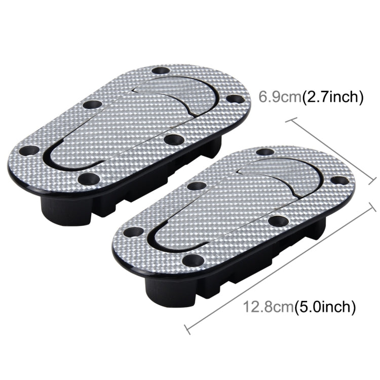 A Pair Car Carbon Fiber Cover Lock Modified Hood Lock General Racing Car Cover Lock - Locks & Hasps by PMC Jewellery | Online Shopping South Africa | PMC Jewellery