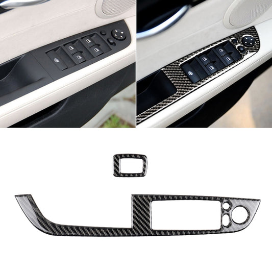 Car Carbon Fiber Window Lift Panel With Folding Key Soild Decorative Sticker for Left Drive BMW Z4  2009-2015 - Car Interior Mouldings by PMC Jewellery | Online Shopping South Africa | PMC Jewellery | Buy Now Pay Later Mobicred