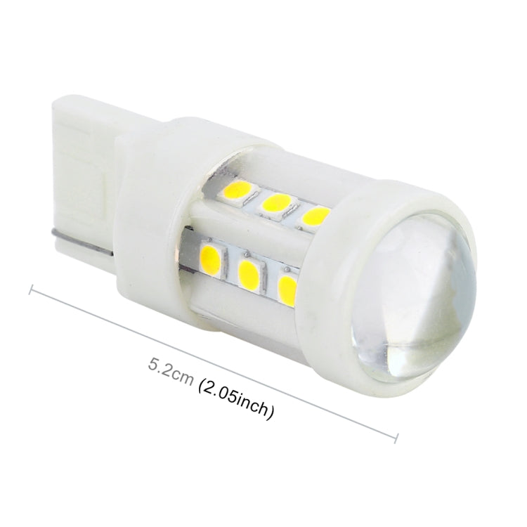 2 PCS T20 / 7440 4.5W DC 12V 6000K 360LM Car Auto Ceramics Turn Lights / Reversing Light 18LEDs SMD-3030 Lamps, with Projector Lens (White Light) - Brake Lights by PMC Jewellery | Online Shopping South Africa | PMC Jewellery | Buy Now Pay Later Mobicred