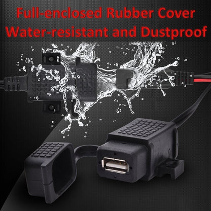 Motorcycle 5V 2.1A Waterproof USB Charger Kit SAE to USB Adapter, with Extension Harness - Battery Charger by PMC Jewellery | Online Shopping South Africa | PMC Jewellery | Buy Now Pay Later Mobicred