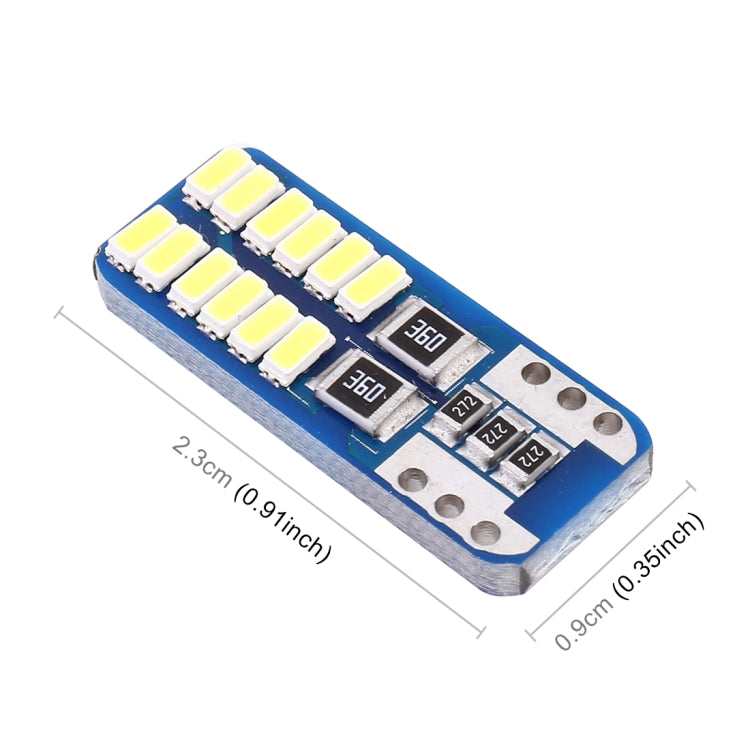 2 PCS T10 / W5W / 168 / 194 DC12V 1.4W 6000K 90LM 12LEDs SMD-3014 Car Reading Lamp Clearance Light, with Decoder - Clearance Lights by PMC TechLife | Online Shopping South Africa | PMC TechLife | Buy Now Pay Later Mobicred