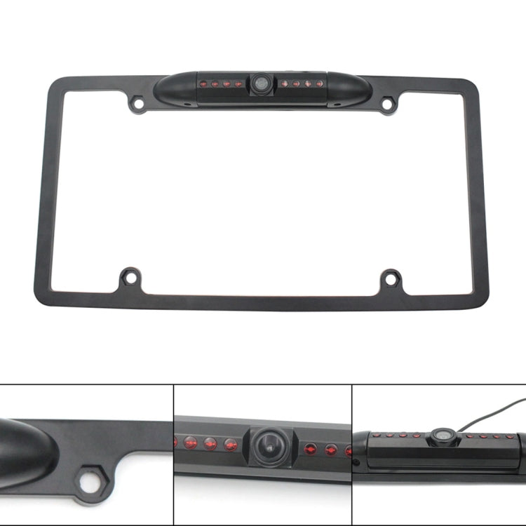 PZ422 America Car License Plate Frame 120 Degree Rear View Camera - Rear View Cameras by PMC TechLife | Online Shopping South Africa | PMC TechLife | Buy Now Pay Later Mobicred