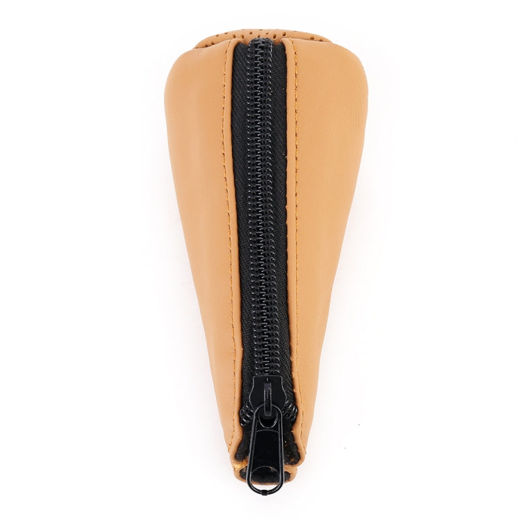 Universal Nonslip Breathable Genuine Leather Car Gear Shift Knob Cover(Brown) - Shift Knob by PMC TechLife | Online Shopping South Africa | PMC TechLife | Buy Now Pay Later Mobicred