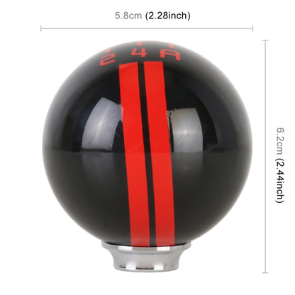 Universal Vehicle Ball Shape Modified Resin Shifter Manual 5-Speed Gear Shift Knob (Black Red) - Shift Knob by PMC Jewellery | Online Shopping South Africa | PMC Jewellery | Buy Now Pay Later Mobicred