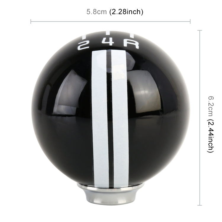 Universal Vehicle Ball Shape Modified Resin Shifter Manual 5-Speed Gear Shift Knob(Black White) - Shift Knob by PMC Jewellery | Online Shopping South Africa | PMC Jewellery | Buy Now Pay Later Mobicred