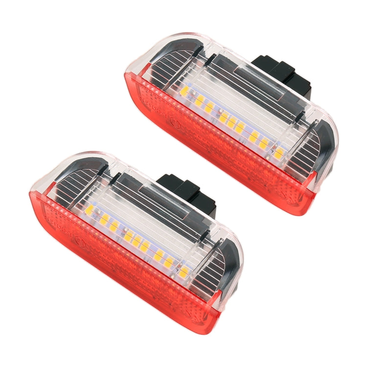 2 PCS LED Car DC 12V 1.6W Door Lights Lamps 18LEDs SMD-3528 Lamps for Volkswagen Golf 5 / 6, White Light + Red Light - Door Lights by PMC Jewellery | Online Shopping South Africa | PMC Jewellery | Buy Now Pay Later Mobicred