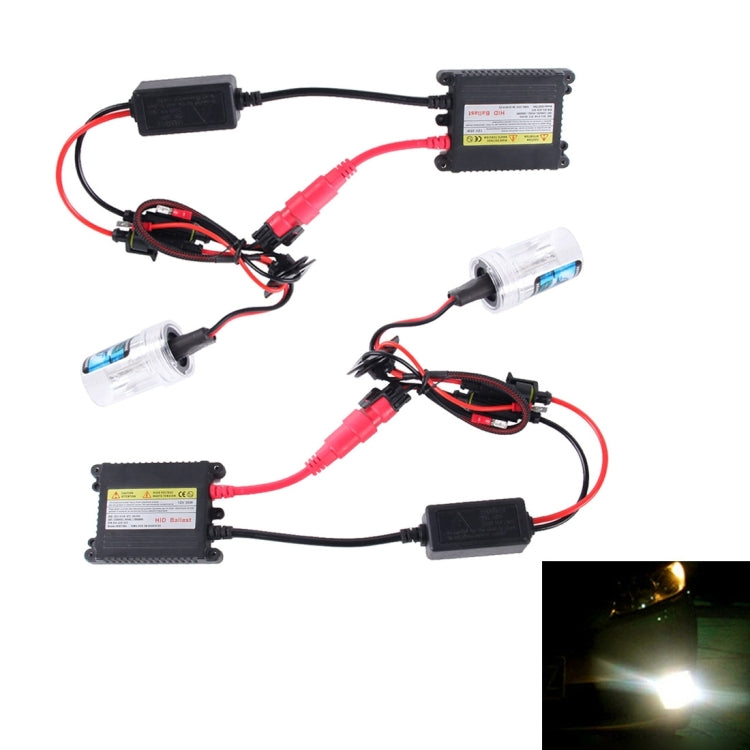 2PCS 35W HB3/9005 2800 LM Slim HID Xenon Light with 2 Alloy HID Ballast, High Intensity Discharge Lamp, Color Temperature: 4300K - Xenon Lights by PMC Jewellery | Online Shopping South Africa | PMC Jewellery | Buy Now Pay Later Mobicred