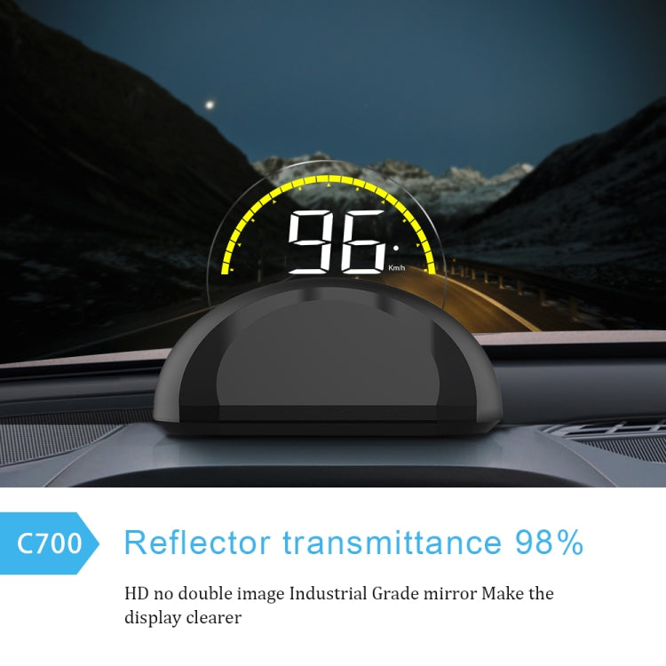 C700 2.6 inch Universal Car OBD2 HUD Vehicle-mounted Head Up Display - Head Up Display System by PMC Jewellery | Online Shopping South Africa | PMC Jewellery | Buy Now Pay Later Mobicred