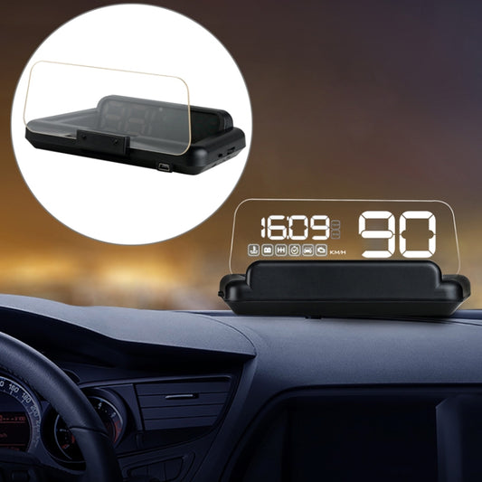 C500 Car HUD Virtual HD Projection Head-up Display, With Adjustable Reflection Board, Speed & RPM & Water Temperature & Oil Consumption & Driving Distance / Time & Voltage Display, Over Speed Alarm, Connect OBD2 Interface(White) - Head Up Display System by PMC Jewellery | Online Shopping South Africa | PMC Jewellery | Buy Now Pay Later Mobicred