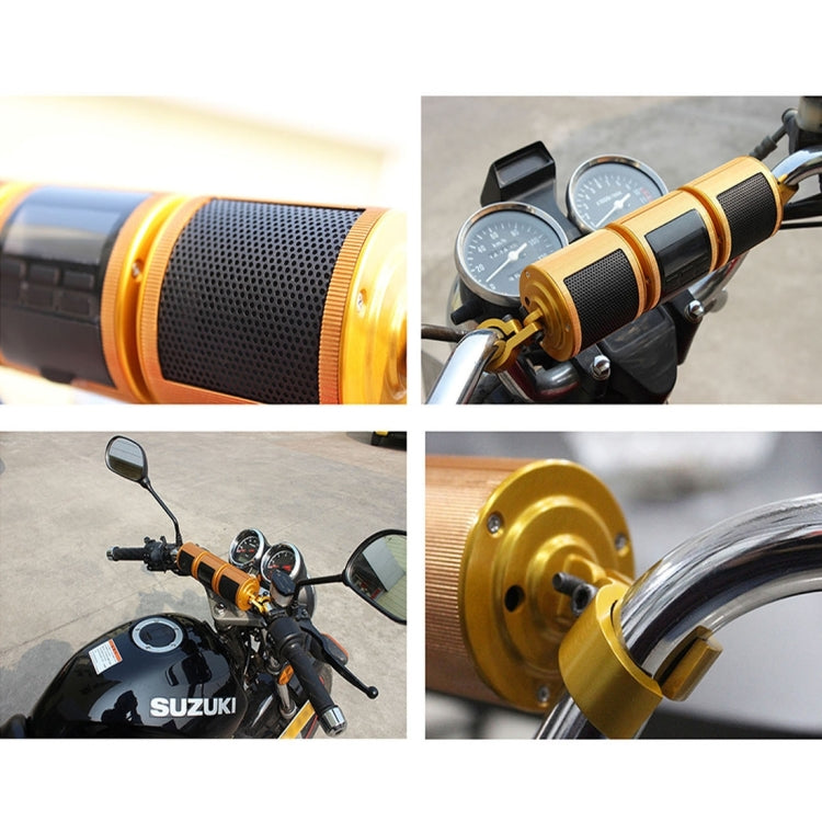 Motorcycle Waterproof Aluminum Shell Bluetooth Handle Stereo Speaker, Support BT/MP3/FM/TF(Gold) - Electrical Instruments by PMC TechLife | Online Shopping South Africa | PMC TechLife | Buy Now Pay Later Mobicred