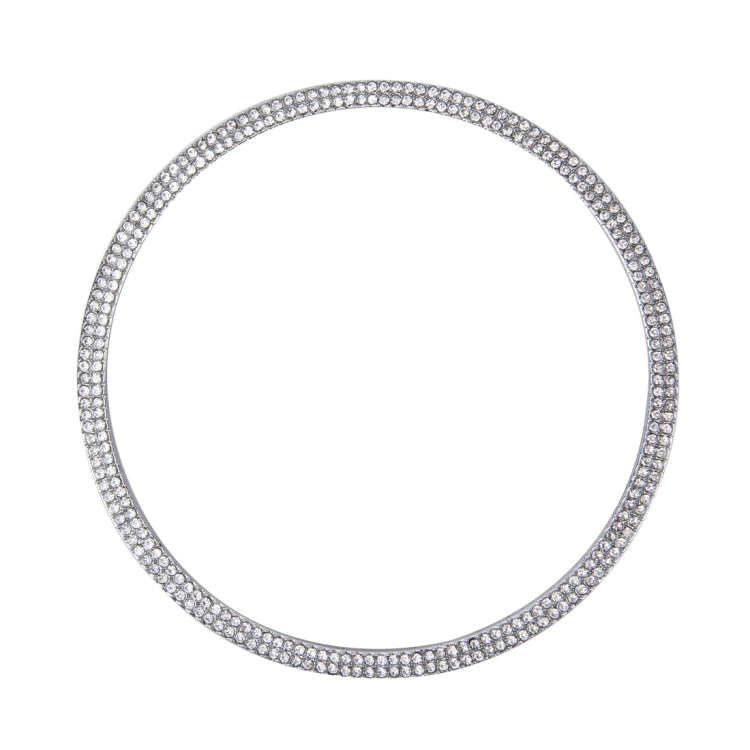 Car Aluminum Steering Wheel Decoration Ring with Diamonds For Audi(Silver) - Decoration Rings by PMC TechLife | Online Shopping South Africa | PMC TechLife | Buy Now Pay Later Mobicred