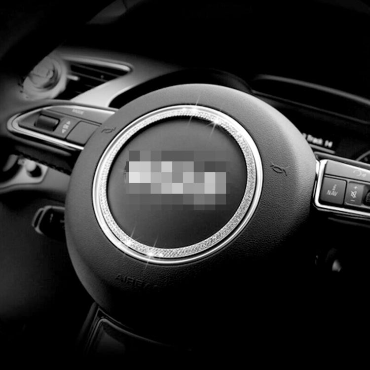 Car Aluminum Steering Wheel Decoration Ring with Diamonds For Audi(Silver) - Decoration Rings by PMC TechLife | Online Shopping South Africa | PMC TechLife | Buy Now Pay Later Mobicred