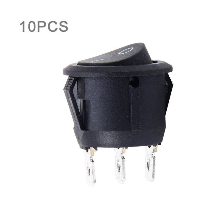 10 PCS Car Auto Universal DIY 3 Pin Round Cap OFF- ON Push Button - Car Switches by PMC Jewellery | Online Shopping South Africa | PMC Jewellery