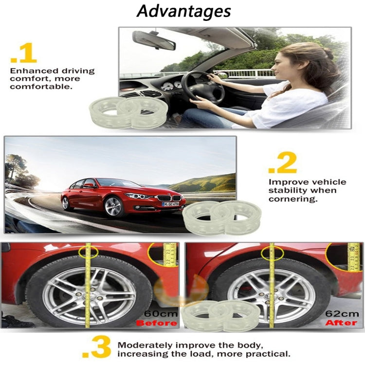 2 PCS Car Auto E Type Shock Absorber Spring Bumper Power Cushion Buffer, Spring Spacing: 17mm, Colloid Height: 38mm - Power Cushion by PMC Jewellery | Online Shopping South Africa | PMC Jewellery