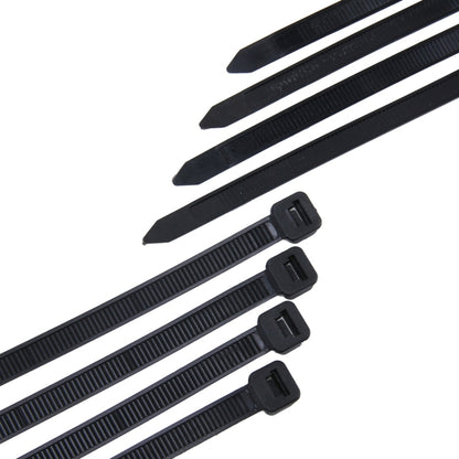 100pcs /Pack 8mm*200mm Nylon Cable Ties(Black) - Booster Cable & Clip by PMC Jewellery | Online Shopping South Africa | PMC Jewellery