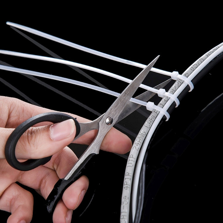 100pcs /Pack 8mm*200mm Nylon Cable Ties(Black) - Booster Cable & Clip by PMC TechLife | Online Shopping South Africa | PMC TechLife | Buy Now Pay Later Mobicred