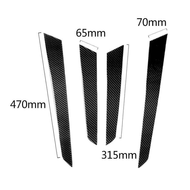 4 PCS Car Carbon Fiber Inner Door Panel Decorative Sticker for Mercedes-Benz W204 2007-2013 - Car Interior Mouldings by PMC Jewellery | Online Shopping South Africa | PMC Jewellery | Buy Now Pay Later Mobicred