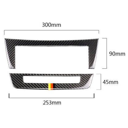 Car German Flag Carbon Fiber Central Control CD Panel Decorative Sticker for Mercedes-Benz W204 2011-2013 7-buttons - Car Interior Mouldings by PMC Jewellery | Online Shopping South Africa | PMC Jewellery | Buy Now Pay Later Mobicred