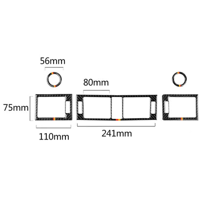 Car German Flag Carbon Fiber Air Outlet Ring + Intermediate Air Outlet + Side Air Outlet Panel Decorative Sticker for Mercedes-Benz W204 207-2010 - Car Interior Mouldings by PMC Jewellery | Online Shopping South Africa | PMC Jewellery | Buy Now Pay Later Mobicred