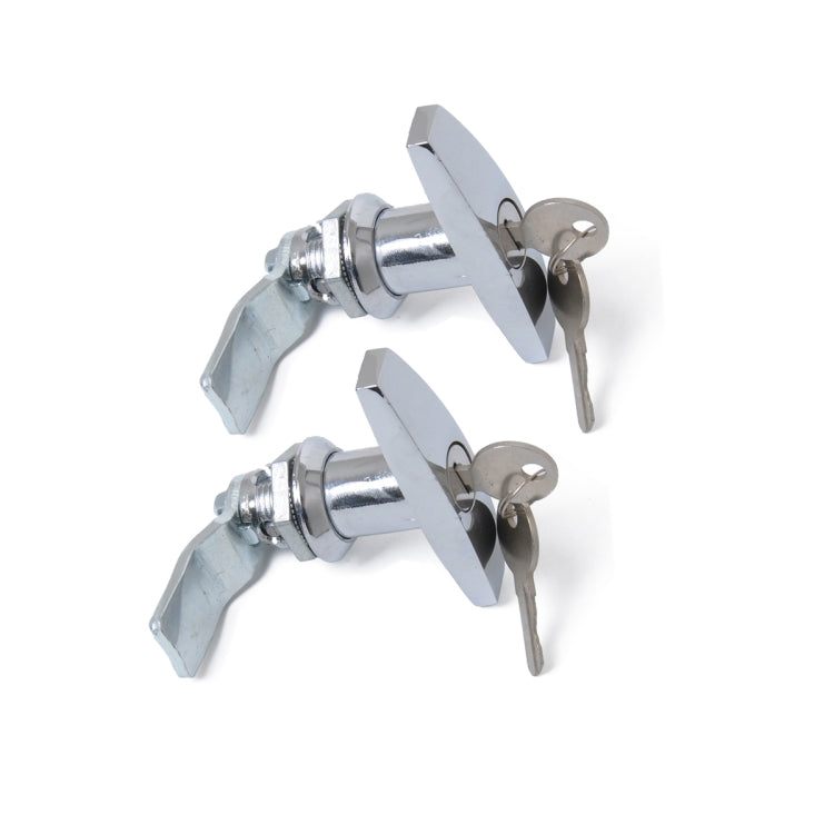 2 PCS Silver T Shape Handle Paddle Entry Door Latch & Keys Tool Box Lock for Trailer / Yacht / Truck - Locks & Hasps by PMC TechLife | Online Shopping South Africa | PMC TechLife | Buy Now Pay Later Mobicred