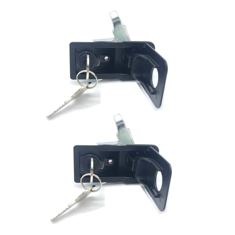 2 PCS Adjustable Black Paddle Entry Door Latch & Keys Tool Box Lock for Trailer / Yacht / Truck - Locks & Hasps by PMC Jewellery | Online Shopping South Africa | PMC Jewellery