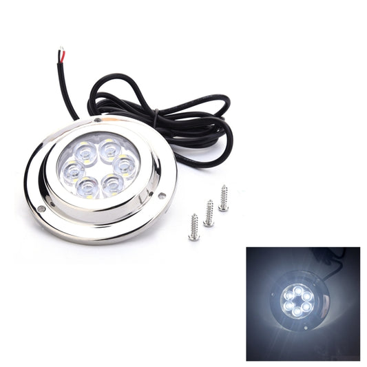 DC 10-30V 12W IP68 316 Stainless 6 LEDs White Light Underwater Light Boat High Power Bright for Marine / Yacht - Marine Accessories & Parts by PMC Jewellery | Online Shopping South Africa | PMC Jewellery