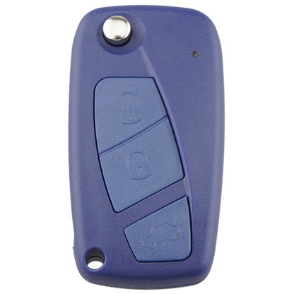 For FIAT Car Keys Replacement 3 Buttons Car Key Case with Side Battery Holder (Blue) - Car Key Cases by PMC Jewellery | Online Shopping South Africa | PMC Jewellery