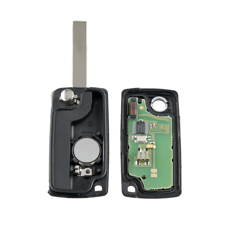 For PEUGEOT 2 Buttons Intelligent Remote Control Car Key with PCF7961 Integrated Chip & Battery & Holder & Slotted Key Blade & ASK Signal, Frequency: 433MHz - Remote Car Key by PMC Jewellery | Online Shopping South Africa | PMC Jewellery | Buy Now Pay Later Mobicred