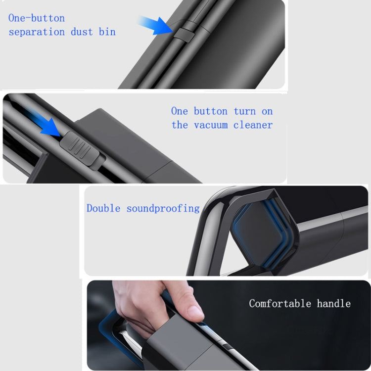Car Portable Wireless 120W Handheld Powerful Vacuum Cleaner (White) - free shipping - PMC TechLife - Order now!