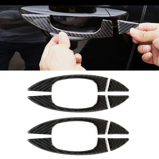 8 PCS Car Carbon Fiber Door Inner and Outer Handle Panel Decorative Sticker for Volkswagen Touareg 2011-2018 - Car Interior Mouldings by PMC Jewellery | Online Shopping South Africa | PMC Jewellery | Buy Now Pay Later Mobicred